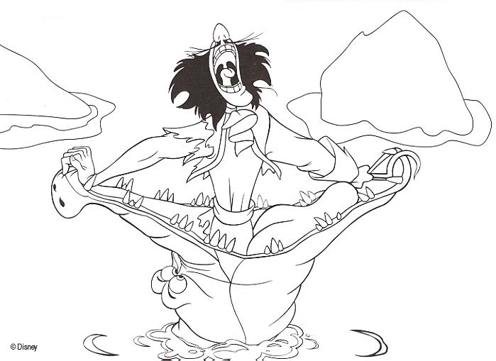 coloriage le capitaine crochet se fait croquer